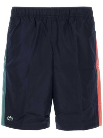 Lacoste colour-block bermuda shorts - men - Polyester/Cotton/Polyester - 4 - Blue