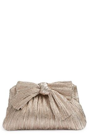 Loeffler Randall Rayne Pliss&eacute; Clutch in Champagne at Nordstrom