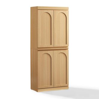 Crosley Furniture Marco Kitchen Pantry Storage Cabinet Ash