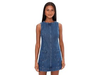 Show me your Mumu Boulevard Mini Dress Womens Dress Reservoir Blue : 2XL, Cotton/Lyocell