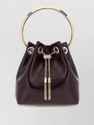 Jimmy Choo London leather bon bucket bag chain handle