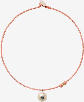 Pascale Monvoisin Kordelhalskette mit Perle und Topas Eddie