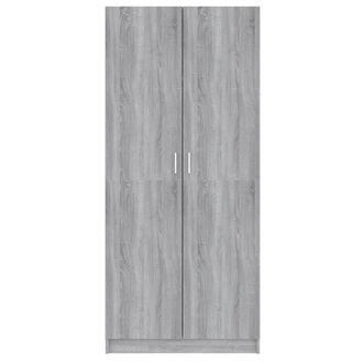 Berkfield Home Wardrobe Grey Sonoma 80x50x180 cm Engineered Wood | Size: 80 x 50 x 180 cm