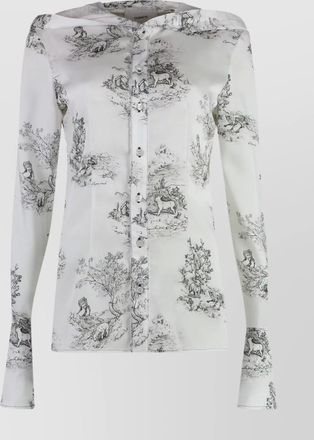 Coperni printed twill hooded shirt