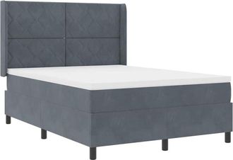 vidaXL Cama Tipo Box Spring Gris Oscuro 140 X 200 Cm Terciopelo Vidaxl