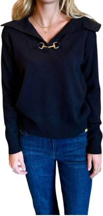 Elliott Lauren Horse Bit Detail Sweater In Black