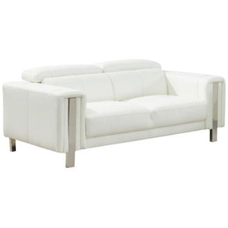 Vente-Unique Vente-unique - Divano 2 posti in similpelle Bianco - maroua