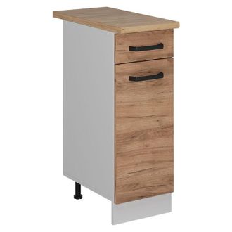 Vicco Mobiletto base per cucina R-Line, Quercia dorata, 30 cm pl Rovere