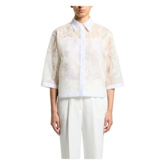 PESERICO Dames, Blouses & Shirts, Wit, Maat: XL Katoen