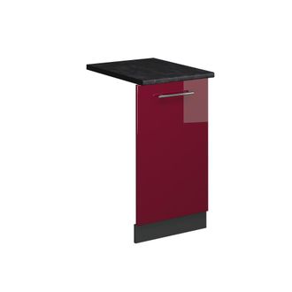 Vicco Panel Frontal Del Lavavajillas Fame-line, Rojo Burdeos Alto Brillo, 45 Cm, Et Antracita Vicco
