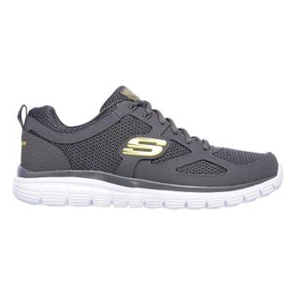 Skechers Heren Burns Agoura Trubuck Leren Trainers (Houtskool)