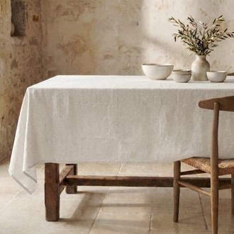 Muare Home Mantel antimanchas xl 100% algod&oacute;n beige claro 180x250 cm