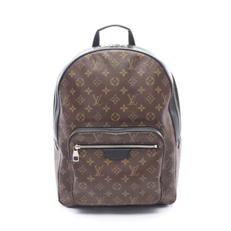 Louis Vuitton Black Brown Monogram Macassar Coated Canvas Pvc Coated Canvas Leather Backpack Handbag (Pre-Owned)
