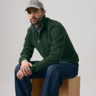 Levi's Housemark Quarter Zip Sweater - Mens - 2XL - Green