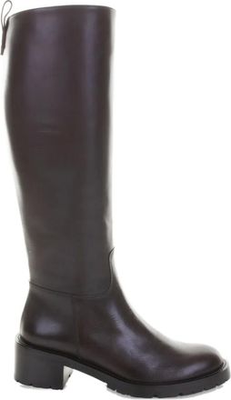 Guglielmo Rotta Colin Ranch leather knee-high boots - women - Nappa Leather/Rubber/Fabric - 37.5 - Brown