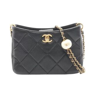 Chanel Pre-owned Leather chanel-bags - Dames - Pre-owned - Zwart - Maat: ONE Size Leer