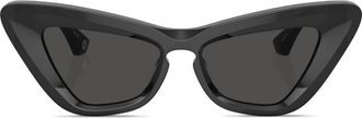 Burberry Sunglasses rose-monogram cat-eye sunglasses - women - Acetate - 51 - Grey
