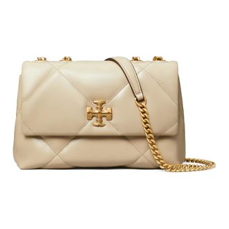 Tory Burch Tory Burch, Shoulder Bags, female, Beige, Size: ONE SIZE Kira Diamond Quilt Small Convertible Shoulder Bag