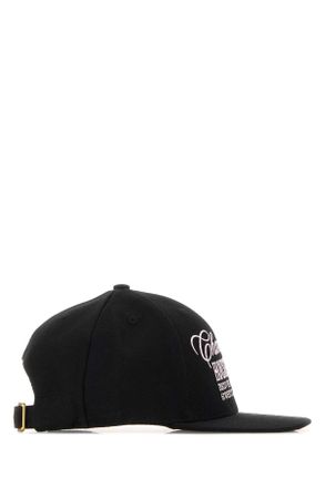Willy Chavarria Mens Black Canvas Baseball Cap Exterior: Polyester Cappelli Hat