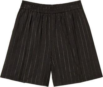 Twin-Set Shorts met krijtstreep - Zwart
