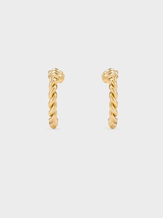 Charles & Keith Sable Rope-Knot Hoop Earrings