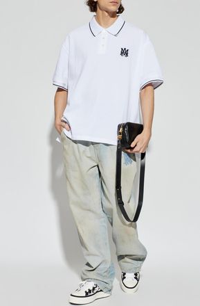 Amiri Polo With Logo, Mens, White