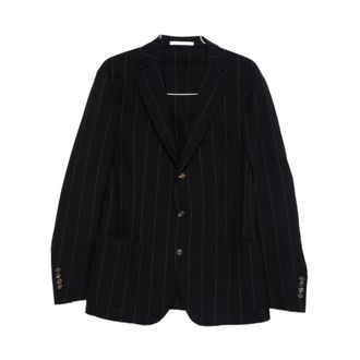 Eleventy Formal Blazers, male, Blue, Size: XL Pinstripe Single-Breasted Suit