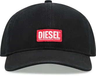 Diesel Mens Baseball Cap Corry-Jacq-Wash Black Cotton Hat