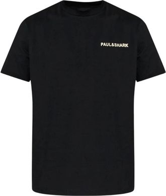Paul & Shark Camiseta de cuello redondo con logo - Tops - Hombre - Negro - XL
