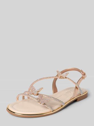 Buffalo Sandalette mit Ziersteinbesatz Modell KIRA in Gold, Gr&ouml;&szlig;e 36