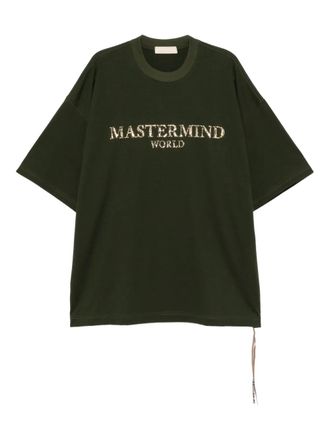 MASTERMIND WORLD logo-print T-shirt - men - Cotton - L - Green