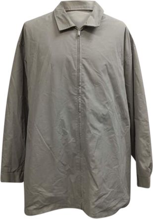 Fear of God Fear of God Essentials Twill Jacket in Grey Cotton