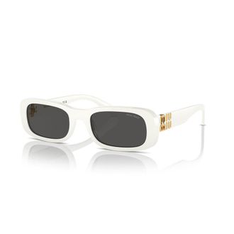 Miu Miu MU08ZS1425S0 Rectangle Full Rim Sunglasses - White