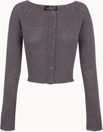 Cortana Sylvia Cardigan - Dames - Vesten - Grijs - M - Katoen - Truien & Vesten