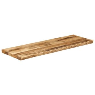 Berkfield Home Table Top Live Edge 110x40x3.8 cm Solid Wood Rough Mango in Brown