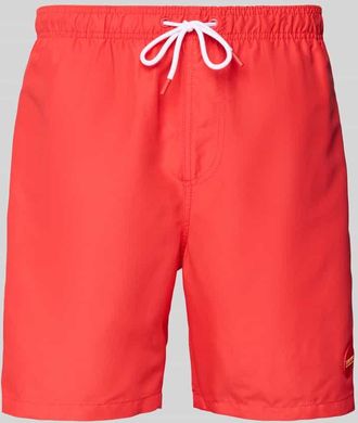 Shiwi Regular Fit Badehose mit Label-Patch Modell Mike in Koralle, Größe XXL