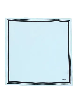 Tom Ford Mens Scarfs Blue Mulberry Silk