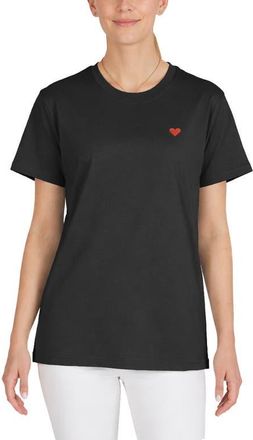 Dalix Womens Pixel Heart Jersey Relaxed Tee in Dark Gray at Nordstrom, Size Xx-Large
