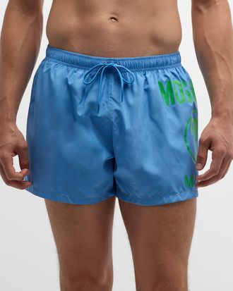 Moschino Mens Swim Shorts with Side Logo