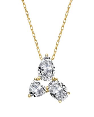 Genevive 14K Over Silver Pendant Necklace