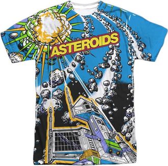 Gildan Atari Asteroids All Over Short Sleeve Adult Poly Crew T-Shirt