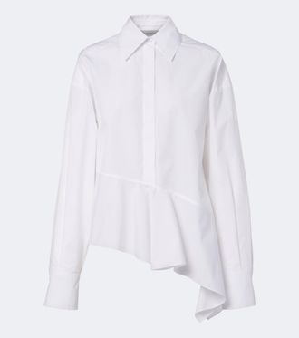 Sportmax Asymmetric cotton poplin shirt