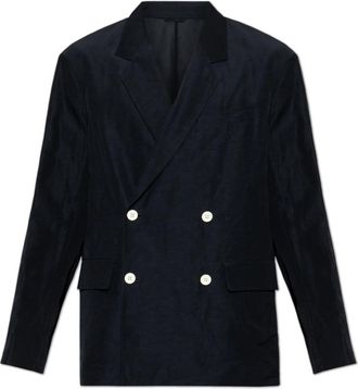 Emporio Armani Double-breasted blazer - Heren - Blazers - Zwart - S - Katoen - Jassen