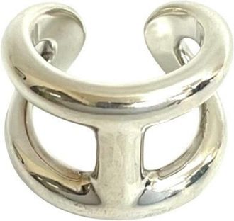 Herm&egrave;s Silver Silver 925 Band Ring (Pre-Owned)