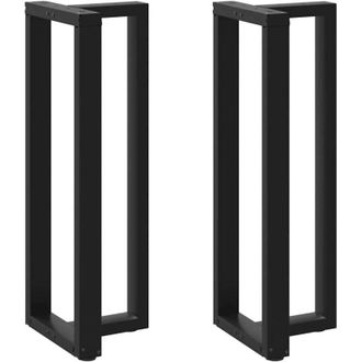 vidaXL Vidaxl - Patas Para Mesa De Bar En Forma De T (2 Unidades), Color Negro, 40 X 35 X (110-111) Cm, Acero