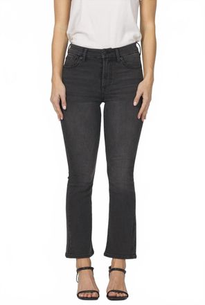 Dear John Denim Jeanne Mid Rise Cropped Flare Jeans In Black