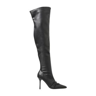Karl Lagerfeld Over-the-Knee Boots, female, Black, 8 UK, Over-the-Knee Pointed-Toe Boots
