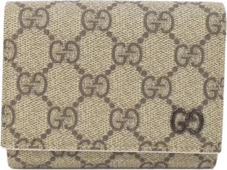 Gucci Beige Ivory Gg Supreme Wallet (Tri-Fold) (Pre-Owned)