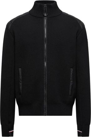 Moncler Gewatteerd wollen vest met rits - Heren - Vesten - Zwart - L - Wol - Truien & Vesten