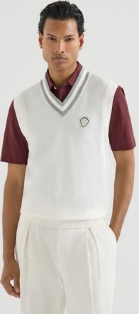 Brunello Cucinelli Cotton knit vest in Panama at Nordstrom, Size Xxx-Large Eu